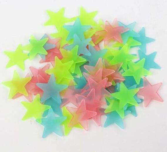 Factory Wholesale Light Up In The Dark 3D Luminous Star Glowing Wall Stickers For Home Decoration