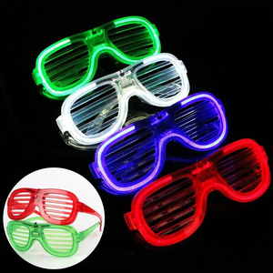 Factory Supplier High Quality Decorations Glow In The Dark Shutter Flashing Luminous Led Party Glasses