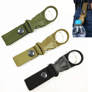 Outdoor Portable Belt Backpack Nylon Water Bottle Holder Clip Hanging Buckle Hook for Camping Traveling