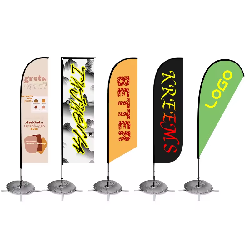 Wholesale Promotional Banners Beach Flag Feather Flags Teardrop Banner Stand