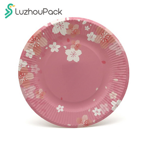 Free sample custom eco friendly printing birthday party decorative disposable paper plate