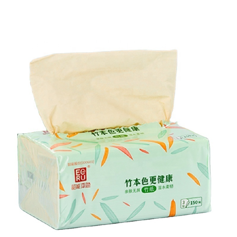 3 Ply Facial Tissue Paper Toilet Tissue Box Bamboo Pulp Color