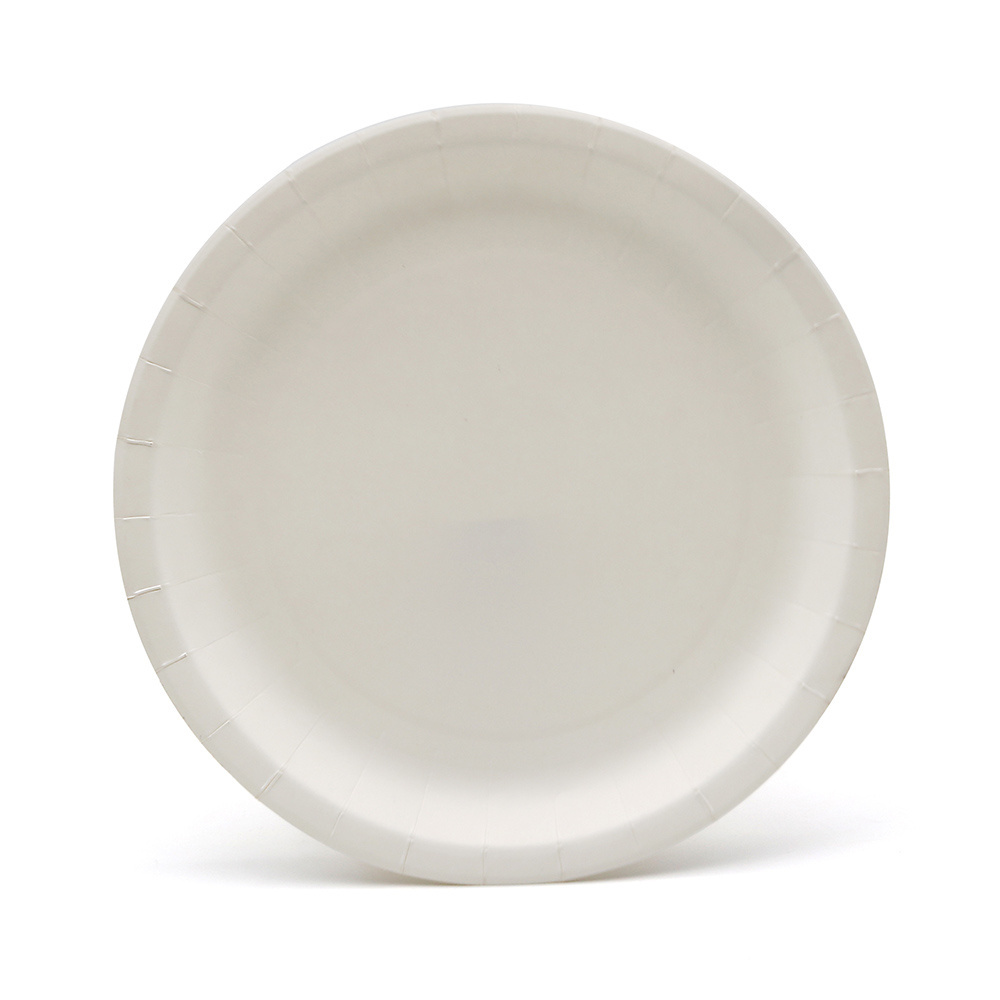 LuzhouPack Wholesale 7 Inch Heavy-duty Plates Custom Pattern Eco-friendly Paper Plate Disposable Paper Dish