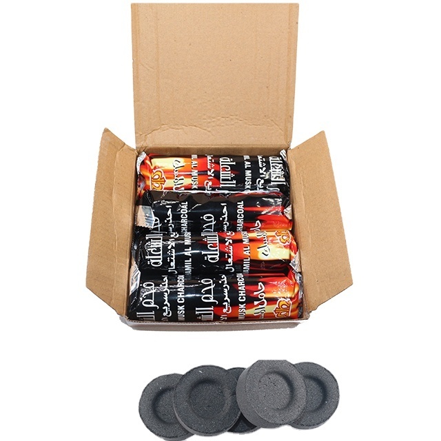 Wholesale 38mm fruit wood quick burning hookah charcoal for shisha