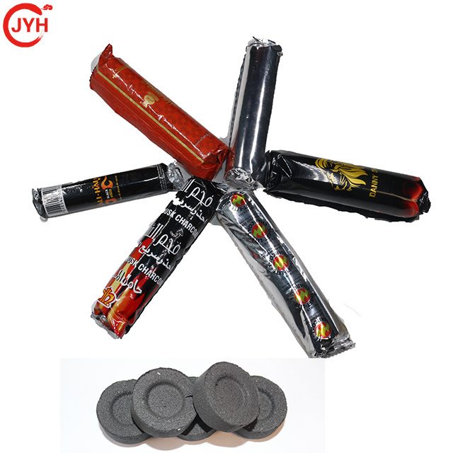 Hand made 22mm mini round electric shisha / incense burner charcoal disc price per ton of wood shisha charcoal briquette