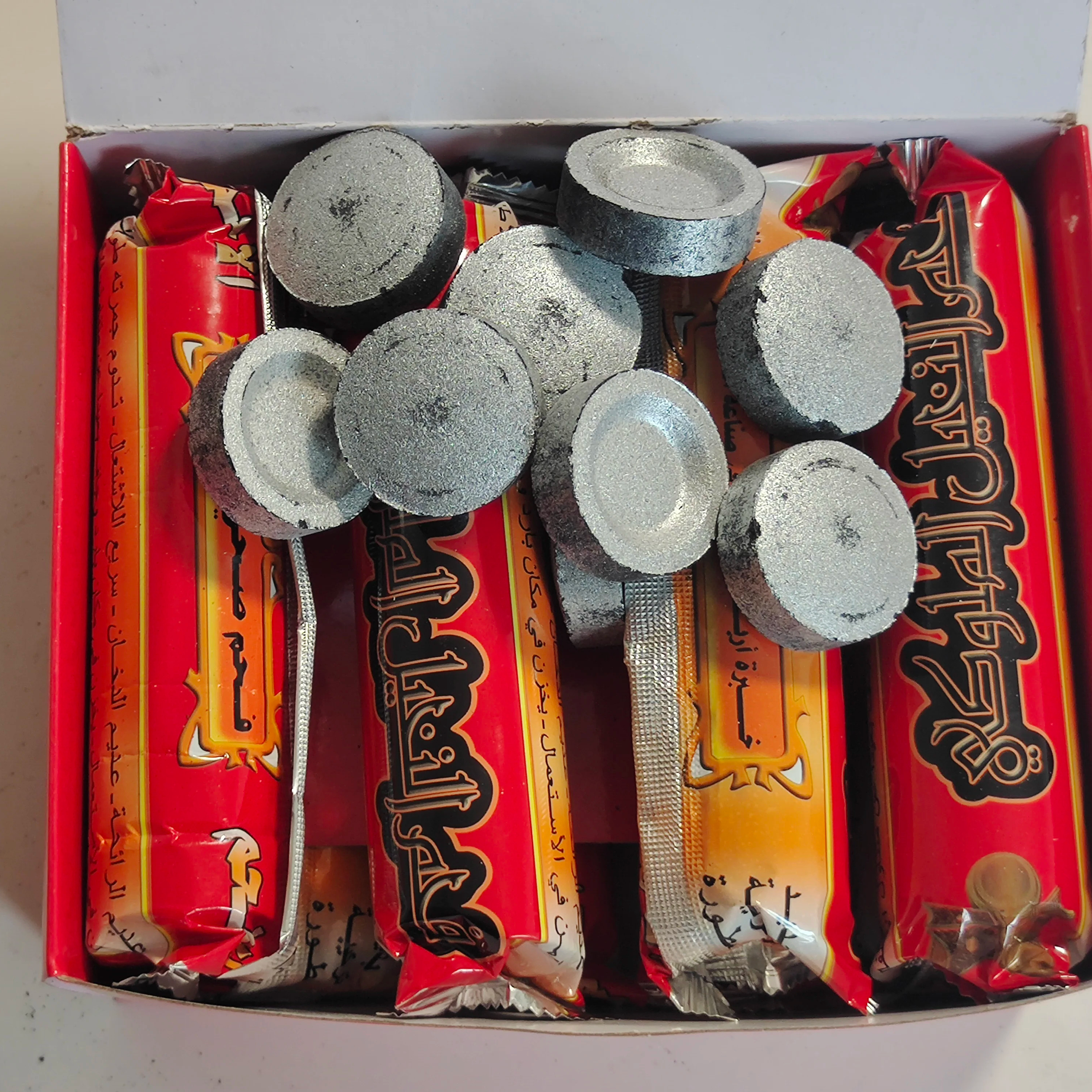 2024most popular Silver quick light charcoal tablets incense shisha hookah coal disks Export to Arab market