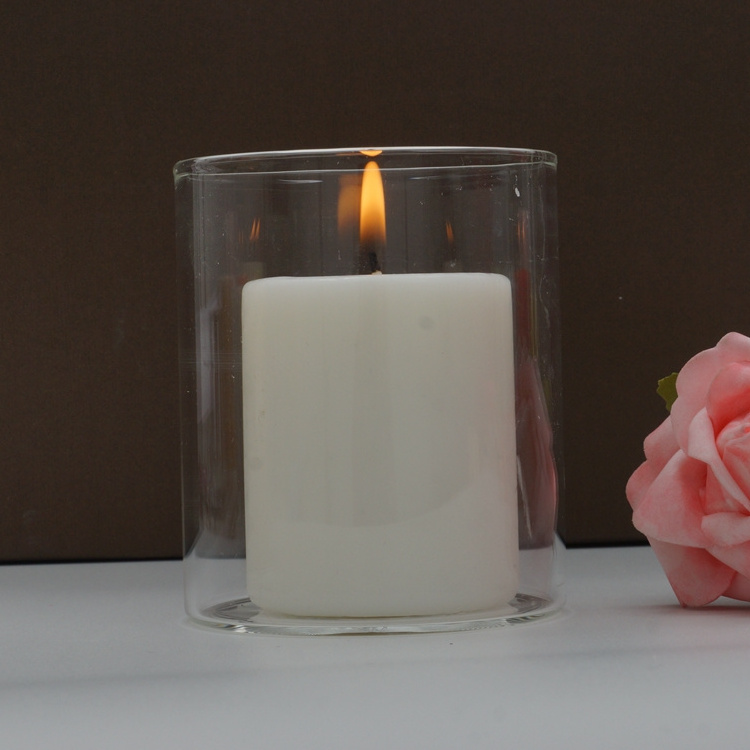 Best Quality Glass Scented Candle White Candle Container Holographic  Glass Custom Luxury Candle