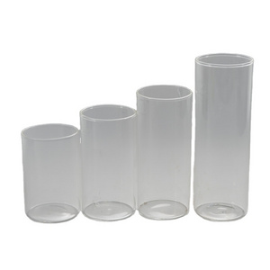 Manufacture Cylinder Candle Holder Christmas  Jars Black  Jars Wholesale Crystal Glass Candle Holder