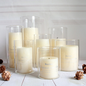 Clear Candle Jars Glass Candle Containers Luxury Clear Glass Jars For Candle Making