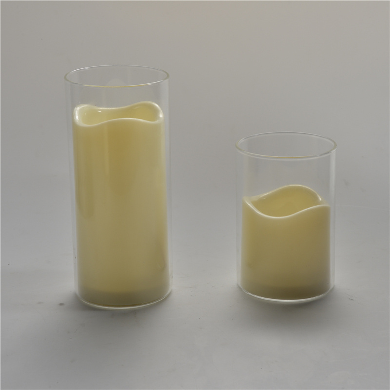 2019 Clear Glass Candle Holder Glass Votive  Holder Frosted  Jar Decorating Candle Holders Personalized