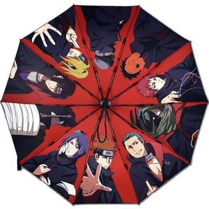 Cartoon Narutos automatic vinyl folding  Xiao Organization large umbrella  thickened anime umbrella umbrella  shade