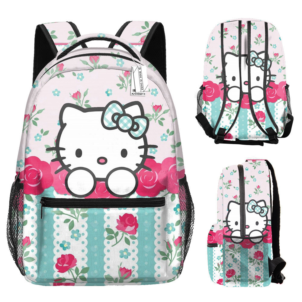 Cartoon Kitty Satchel for elementary school girls New load reducing high capacity Hello Kitty backpack for girls