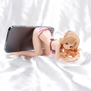 PVC lying pose Asuna mobile phone stand Sword Art Online Yuuki Asuna Plastic Art Cartoon Toy sexy anime action figure