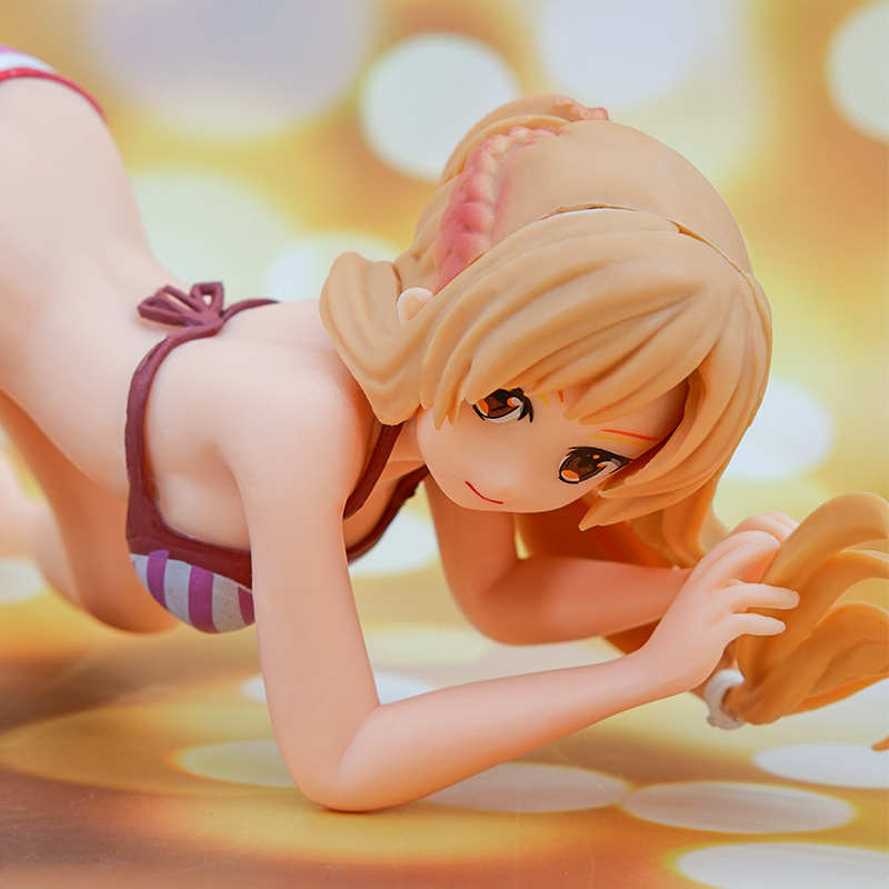 PVC lying pose Asuna mobile phone stand Sword Art Online Yuuki Asuna Plastic Art Cartoon Toy sexy anime action figure