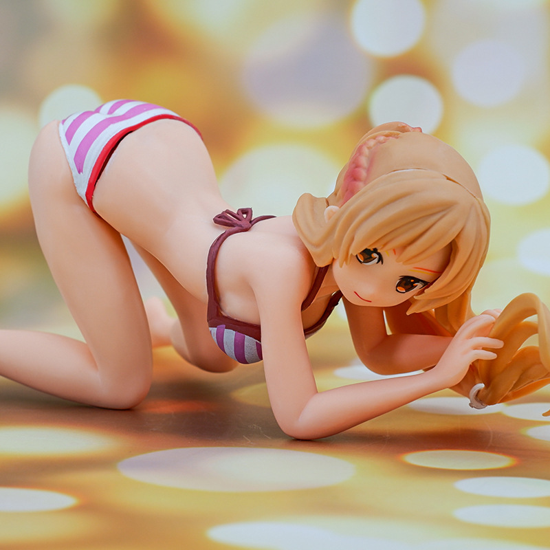 PVC lying pose Asuna mobile phone stand Sword Art Online Yuuki Asuna Plastic Art Cartoon Toy sexy anime action figure