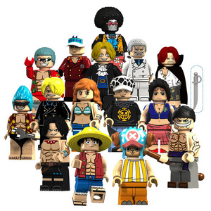 15 styles\sets japanese  Anime One Pieces Luffy Joebana Mei Sabo Robin Shanksbrook Assembled Building Blocks Toys action figures