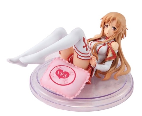 16cm Anime Sword Art Online Yuuki Asuna with Pillow VerSexy Girl PVC Anime Action Figure Model Toys Doll