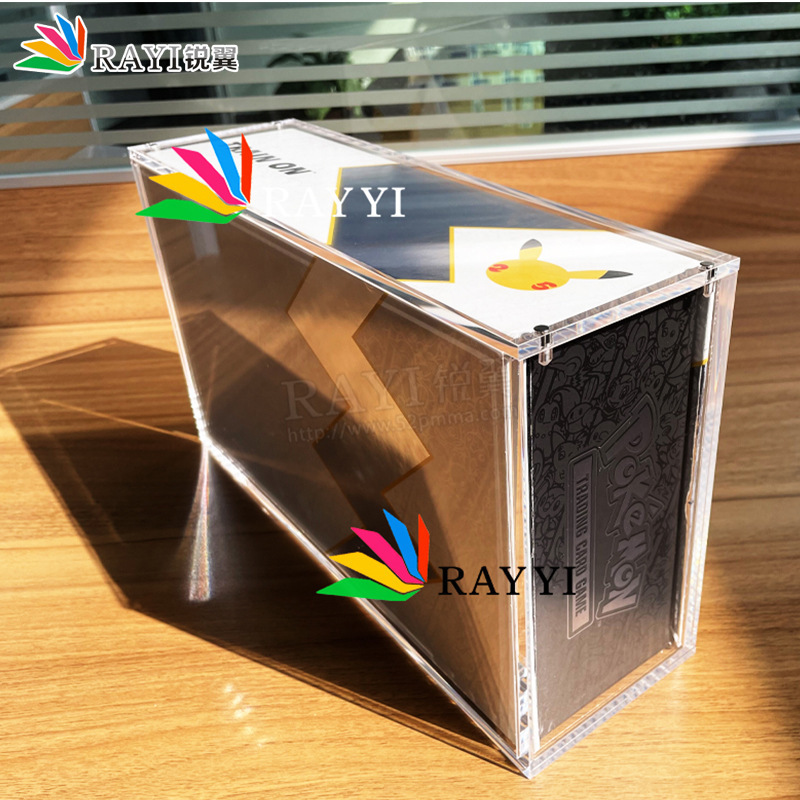 Custom Transparent Acrylic Poke mon UPC Strong Magnetic Shell Pok emon TCG Poke mon Box