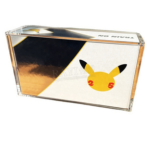 Custom Transparent Acrylic Poke mon UPC Strong Magnetic Shell Pok emon TCG Poke mon Box