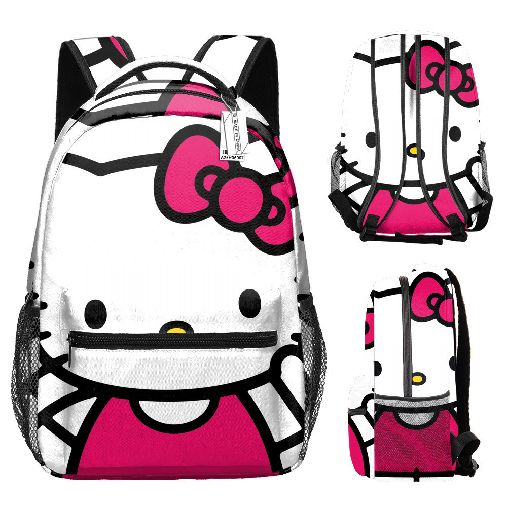 Cartoon Kitty Satchel for elementary school girls New load reducing high capacity Hello Kitty backpack for girls