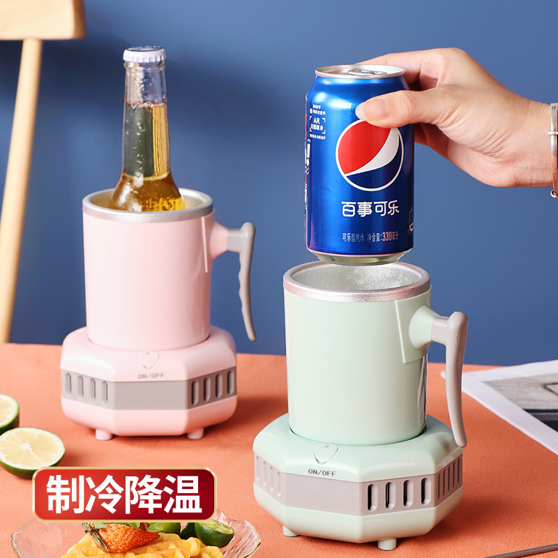 Desktop Quick Cup Cooler,Electric Tec Keeping Beer Juice Yogurt Ice Cream Cool Cup,Portable Usb Drinks Cooling Coaster