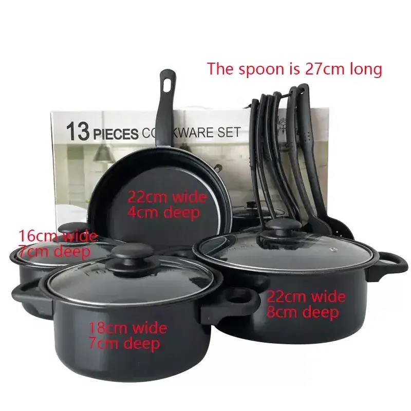 Low price kitchen cookware sets nonstick frying pan