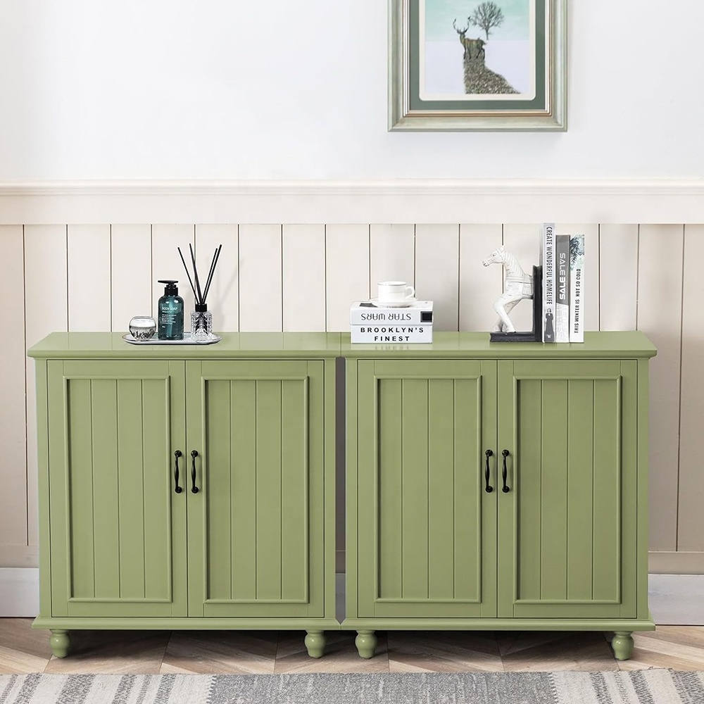 30'' Green Small Sideboard Buffet Cabinet Modern Style Multipurpose Cabinets Dining Room Cabinet Storage