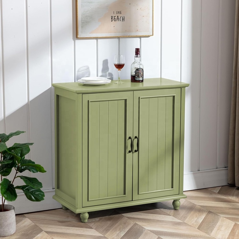 30'' Green Small Sideboard Buffet Cabinet Modern Style Multipurpose Cabinets Dining Room Cabinet Storage