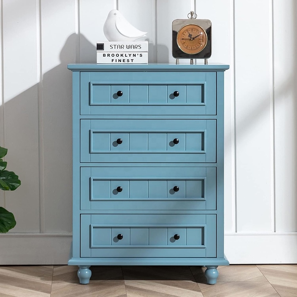 4 Drawer Dresser Multipurpose Usage Spacious Drawers Bedroom Storage Cabinet Farmhouse Modern Wide Chest of Drawers