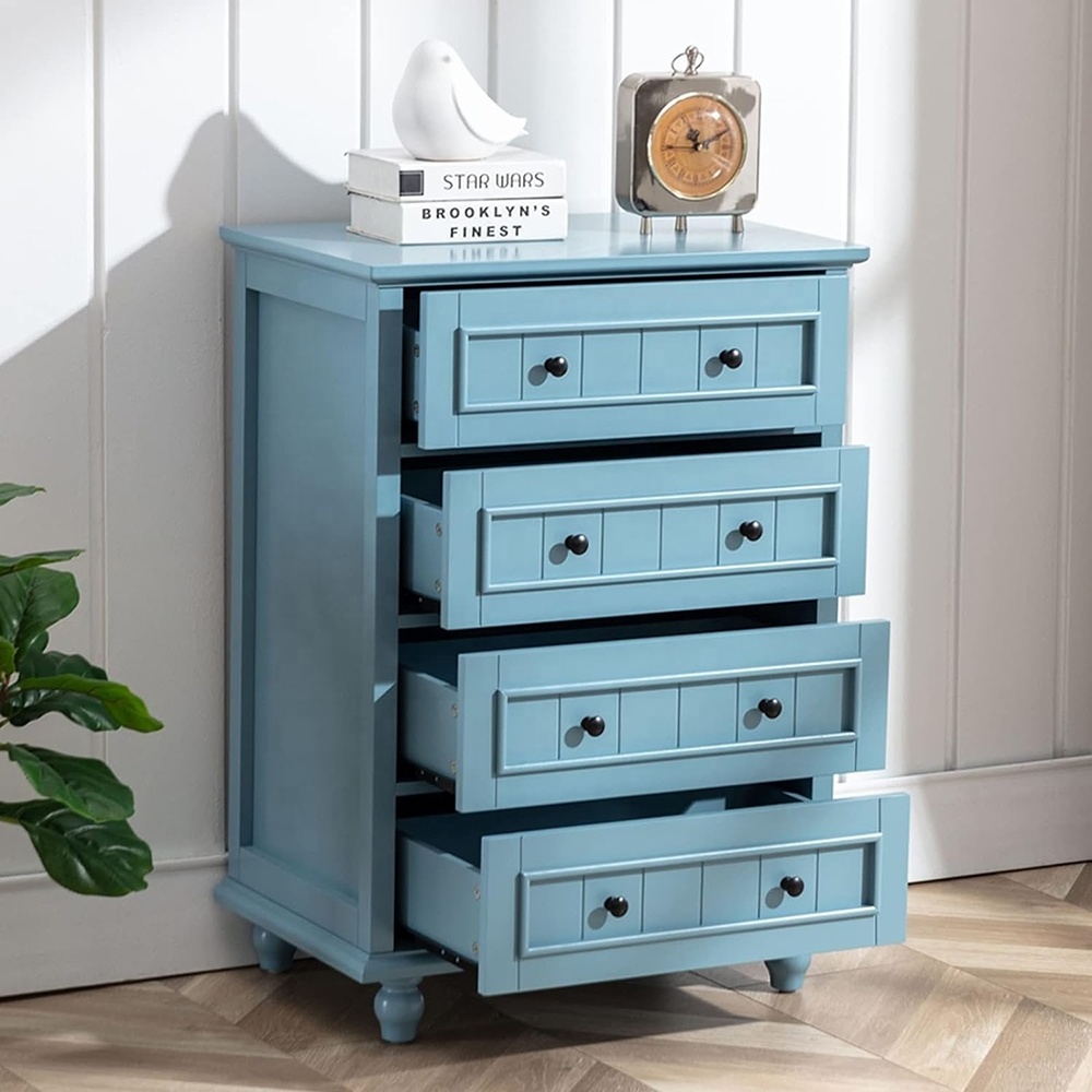 4 Drawer Dresser Multipurpose Usage Spacious Drawers Bedroom Storage Cabinet Farmhouse Modern Wide Chest of Drawers