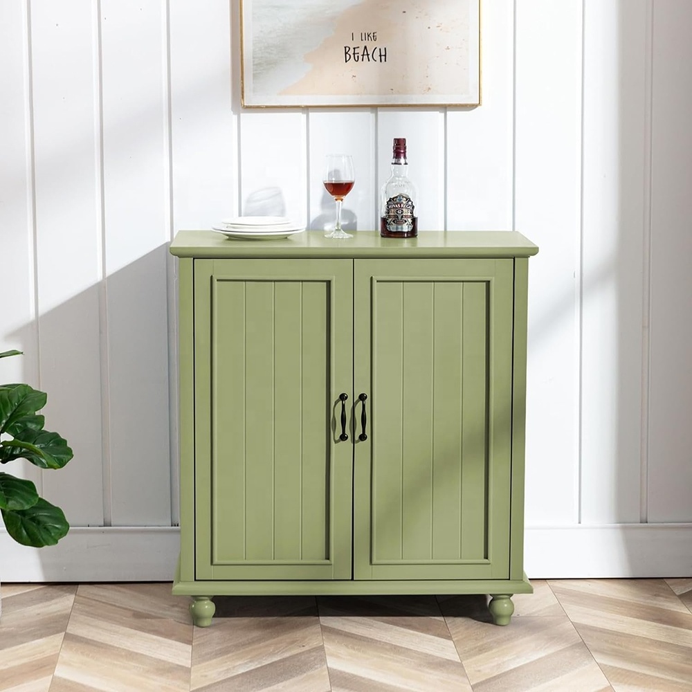 30'' Green Small Sideboard Buffet Cabinet Modern Style Multipurpose Cabinets Dining Room Cabinet Storage