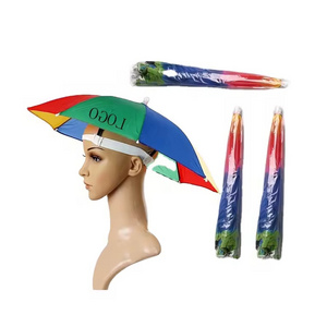 Cheap Customized Outdoor Sun Fishing Beach Women Kids Rain Mini Head Portable Flag Cap Umbrella Hat