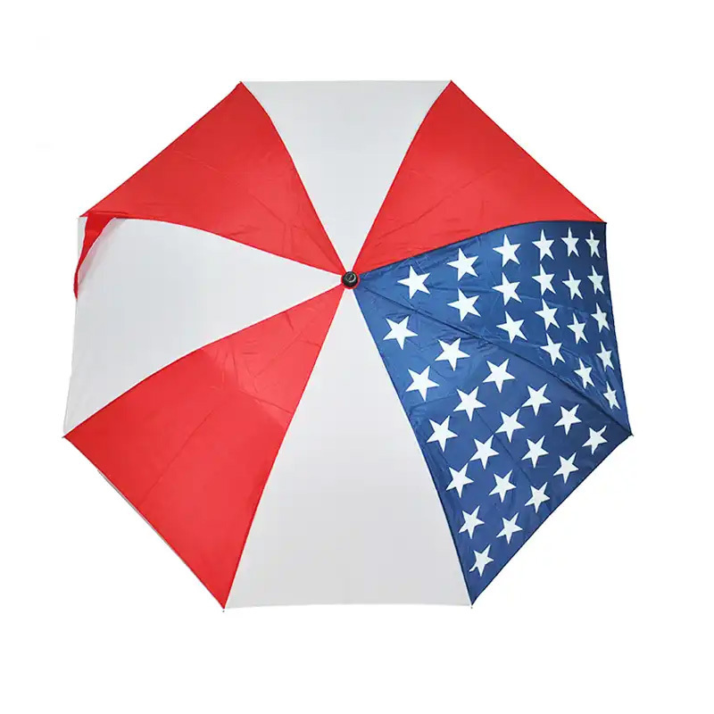 Wholesale Modern Hot Selling Automatic Folding Outdoor American Flag Umbrella For Activities