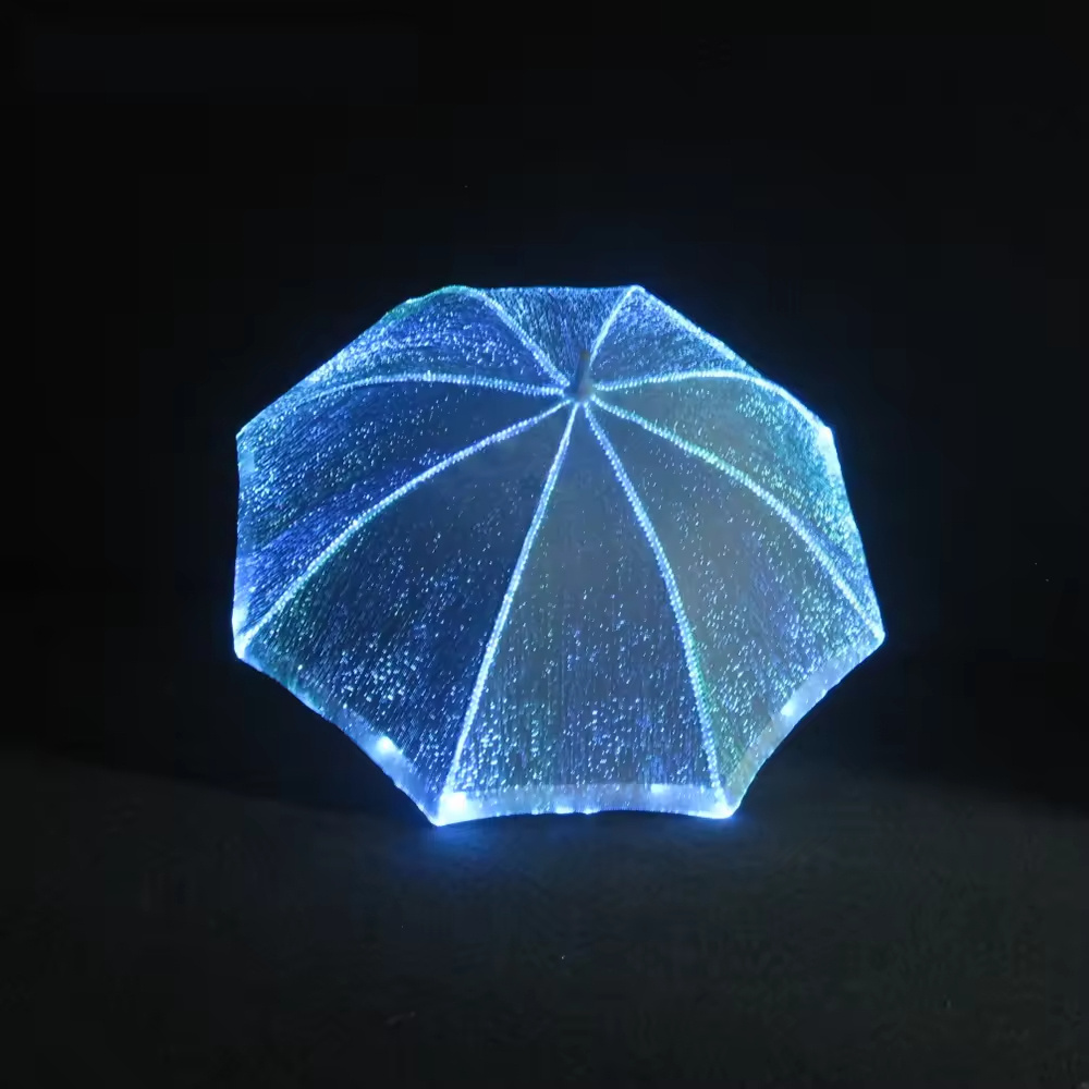 Promotion Rain LED Umbrella Light up Man Kids Restaurant Advertising Straight Personal Umbrella