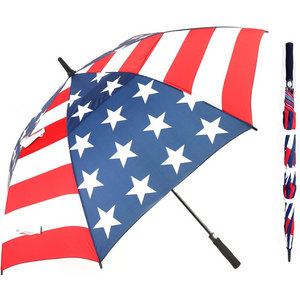 2024 New Design Digital Printing 30 Inches American Country Flag Golf Umbrella For Sun And Rain