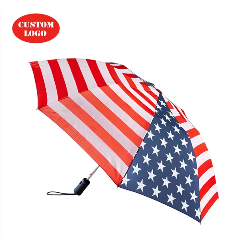 Nuoxin Hot Selling Custom American Flag Umbrella Usa Manual Personal Folding Hand Us Umbrella