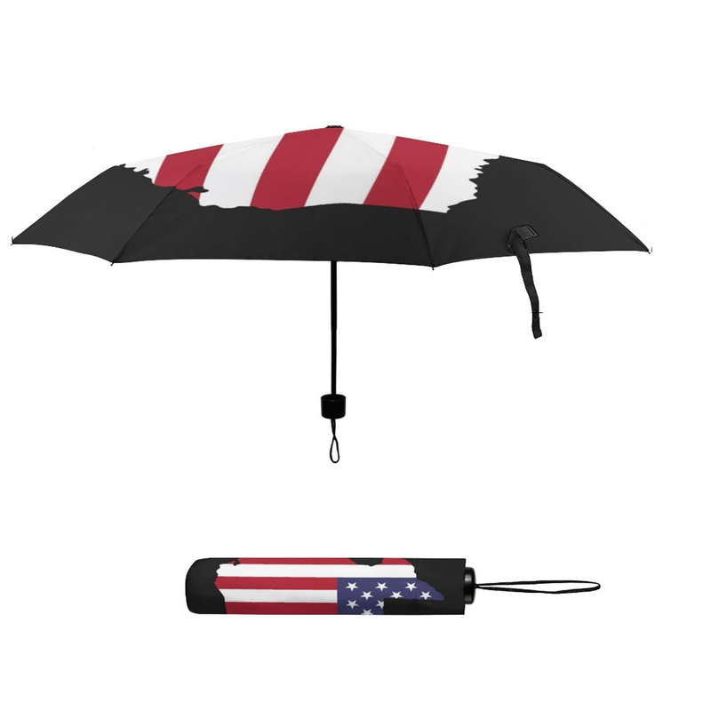 Wholesale Popular Merchandise 21 Inch American Map Flag Digital Print Outdoor Events Umbrella