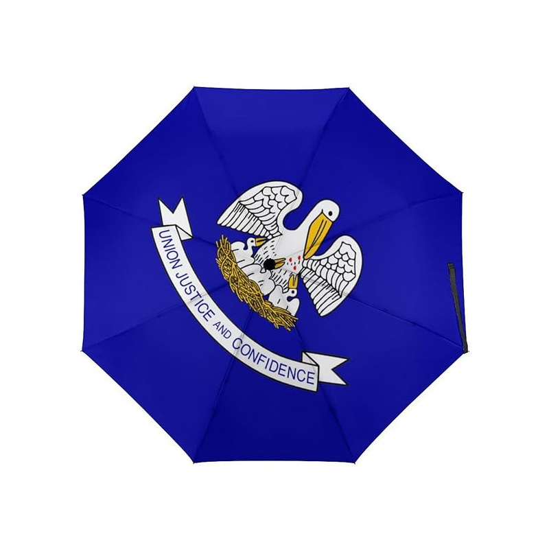 Wholesale Innovative Design Single Side Printing Louisiana Flag 3-Fold Souvenirs Gift Umbrella