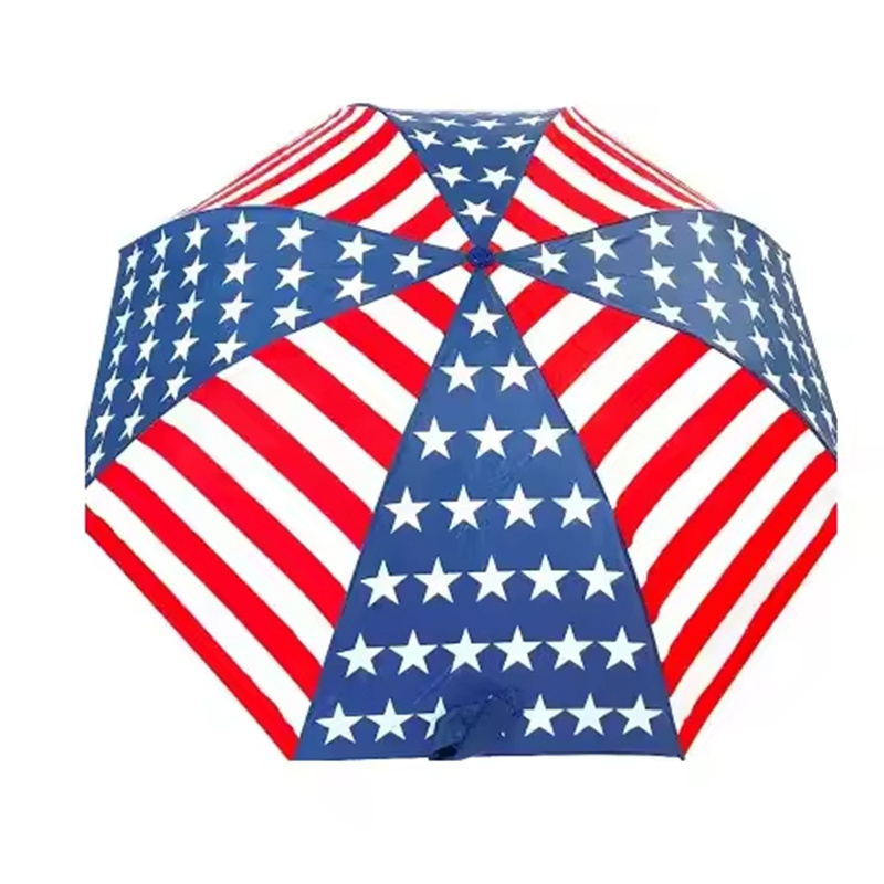 2024 Good Quality Folding Rain Outdoor American Flag Umbrella Usa Sun Shade Us Umbrella America