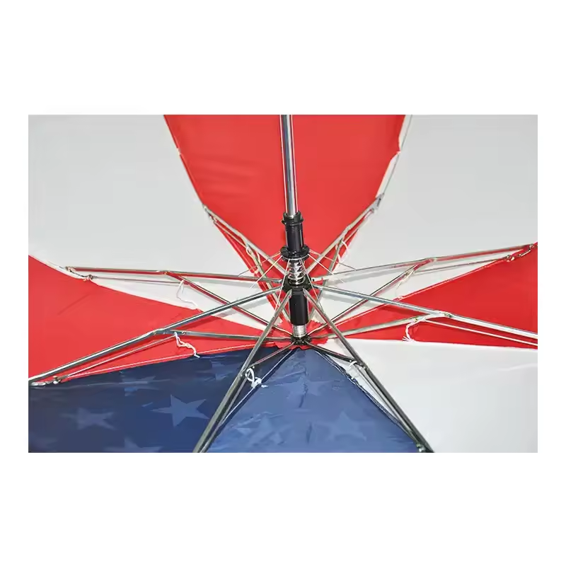 Factory Wholesale Compact UV Protective Automatic 190T 8 bones American Flag Umbrella For Outdoor