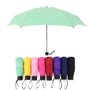 Nuoxin Wholesale Promotion Folding Small Umbrella Uv Mini Umbrella Green Retractable Umbrella