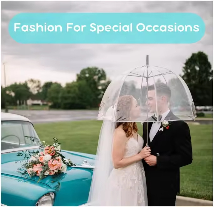 New Design Custom Adult Clear Wedding Umbrellas Wholesale Outdoor Sun White Transparent Umbrella