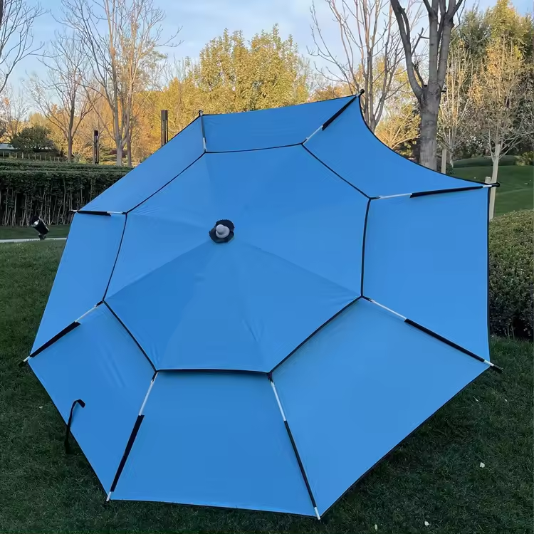 Collapsible Fishing Parasol  Rain Protection Custom Foldable Camping Umbrella with  Printing Logo