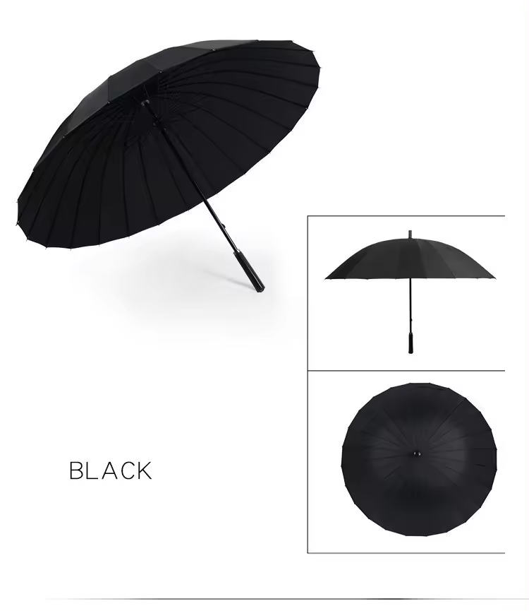 Creative 24 Bone Anime Samurai Sword Men's Umbrella Waterproof Long Handle Golf Umbrella with Logo