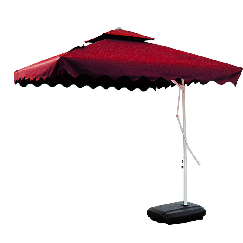 Nuoxin Outdoor Double-Layer Umbrellas Multiple Styles Colors Sunshade Umbrellas Advertising Wind Protection Beach Umbrella