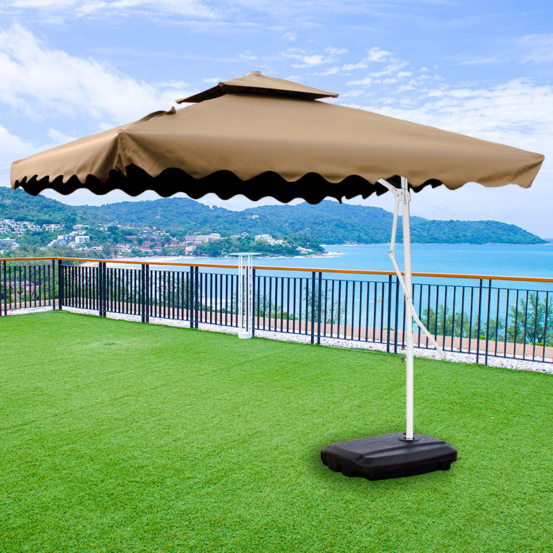 Nuoxin Outdoor Double-Layer Umbrellas Multiple Styles Colors Sunshade Umbrellas Advertising Wind Protection Beach Umbrella