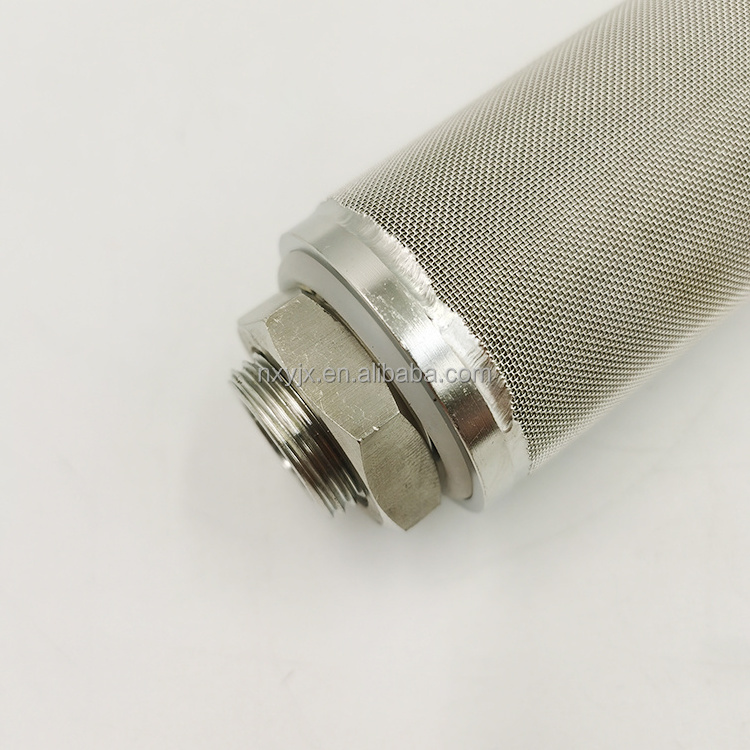 stainless steel hydraulic oil filter cartridge Melt Sintered Fiber Felt candle filter element