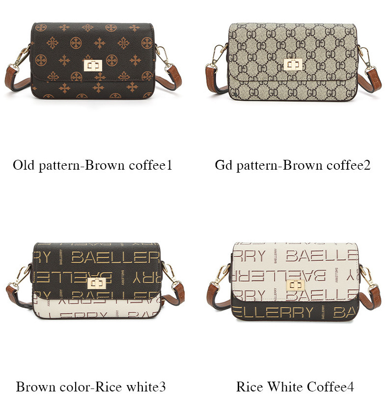 2024 New Fashion Retro Letter Printing Portable Women's Daily Office Versatile Crossbody Bag for Women