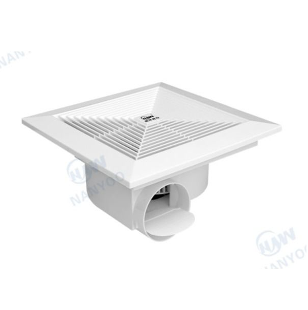 China Kitchen Bathroom square Slient Ceiling duct exhaust Axial Ventilation Fan