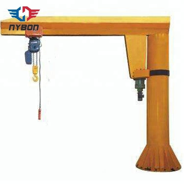 Workshop 3ton Motorized Fixed Pillar Remote Control Jib Crane with Electric Hoist